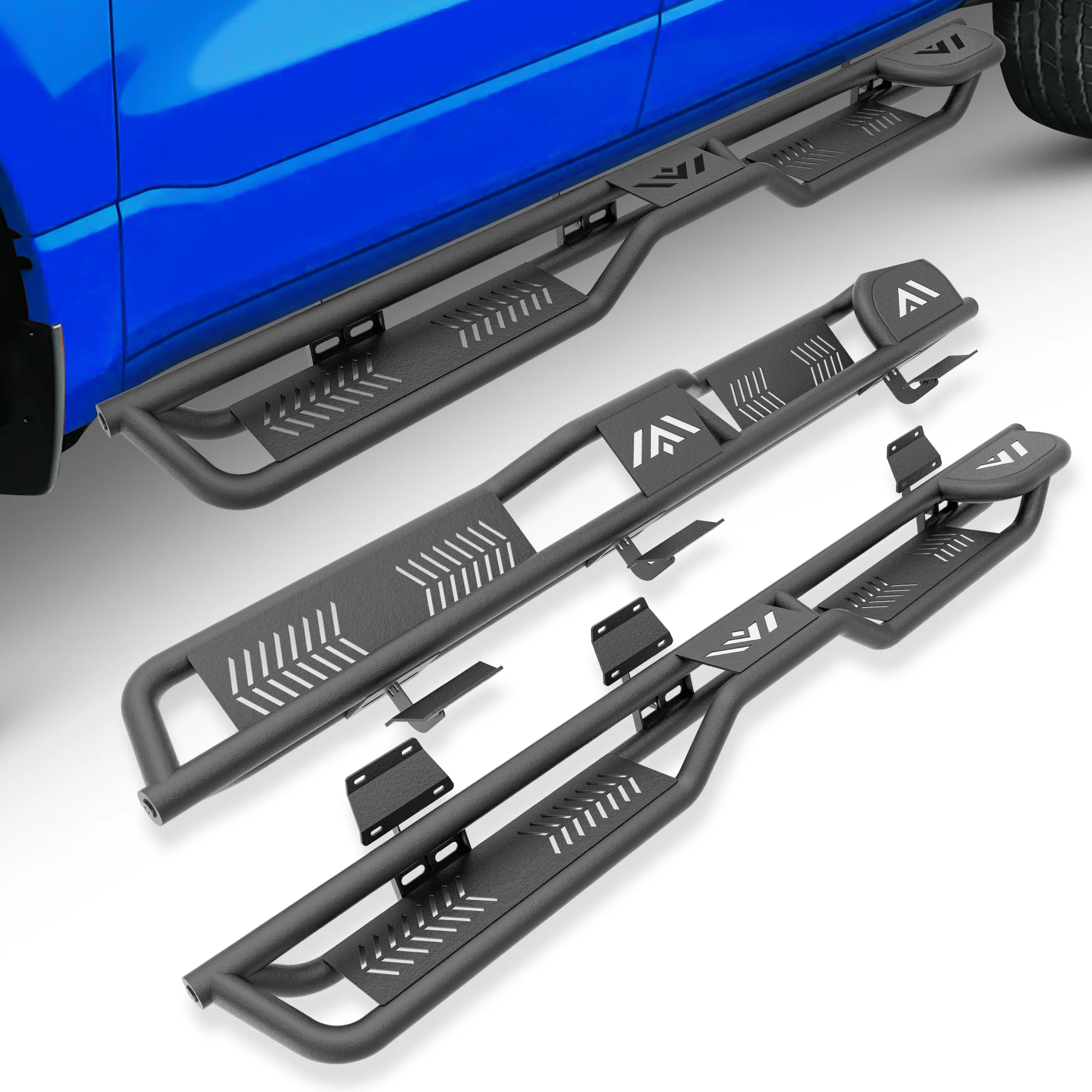 

Running Boards with Heavy-Duty Steel For 2015-2026 Ford F150 & 2017-2026 Ford F250 F350 Super Duty Crew Cab