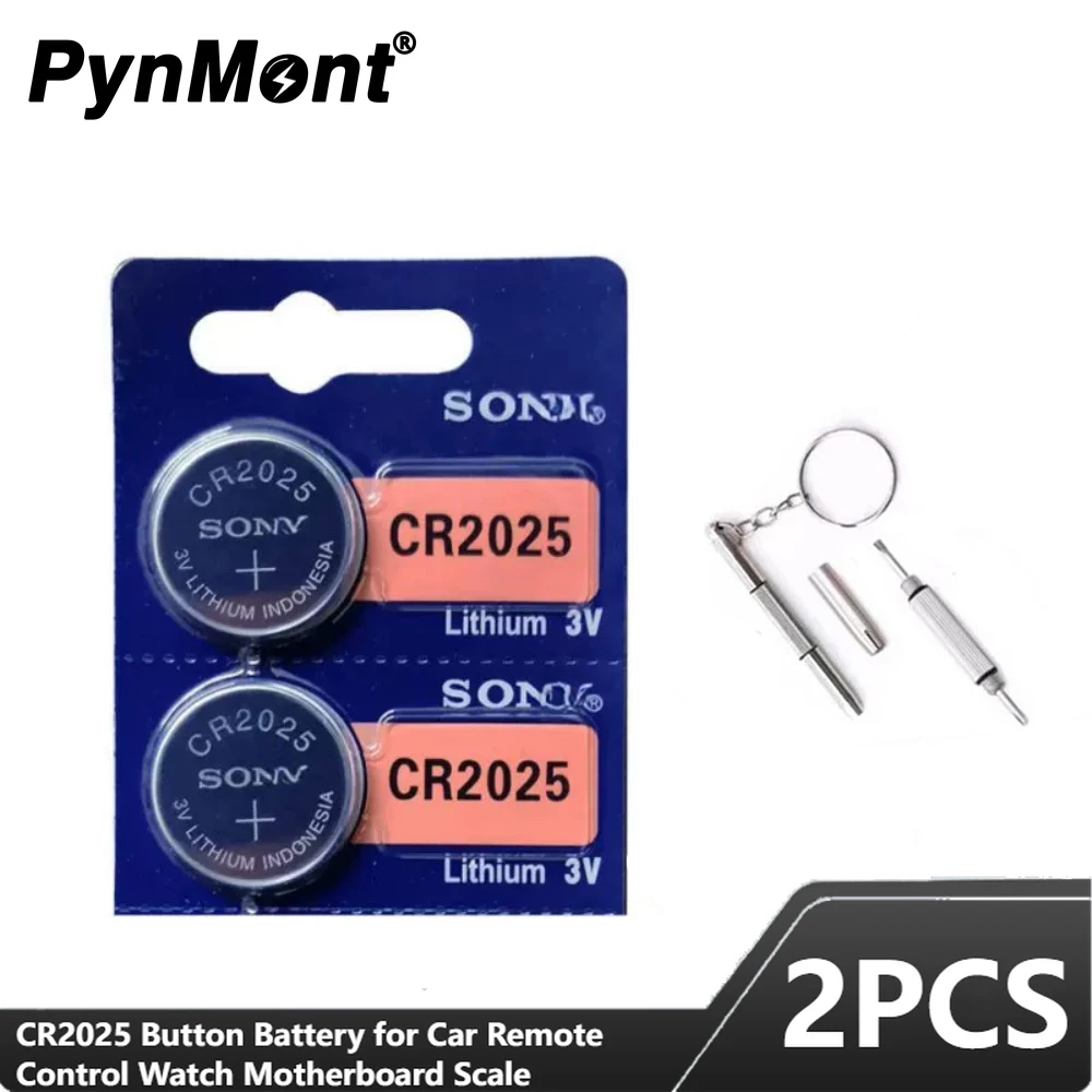 2PCS For SONY CR2032 CR2025 CR2016 CR 2032 Battery BR2025 KCR2025 Car Remote Control Watch Motherboard Scale Button Coin Cell