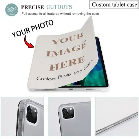 Custom protective case Personalized photo case iPad auto wake sleep case Gift for friends or lovers