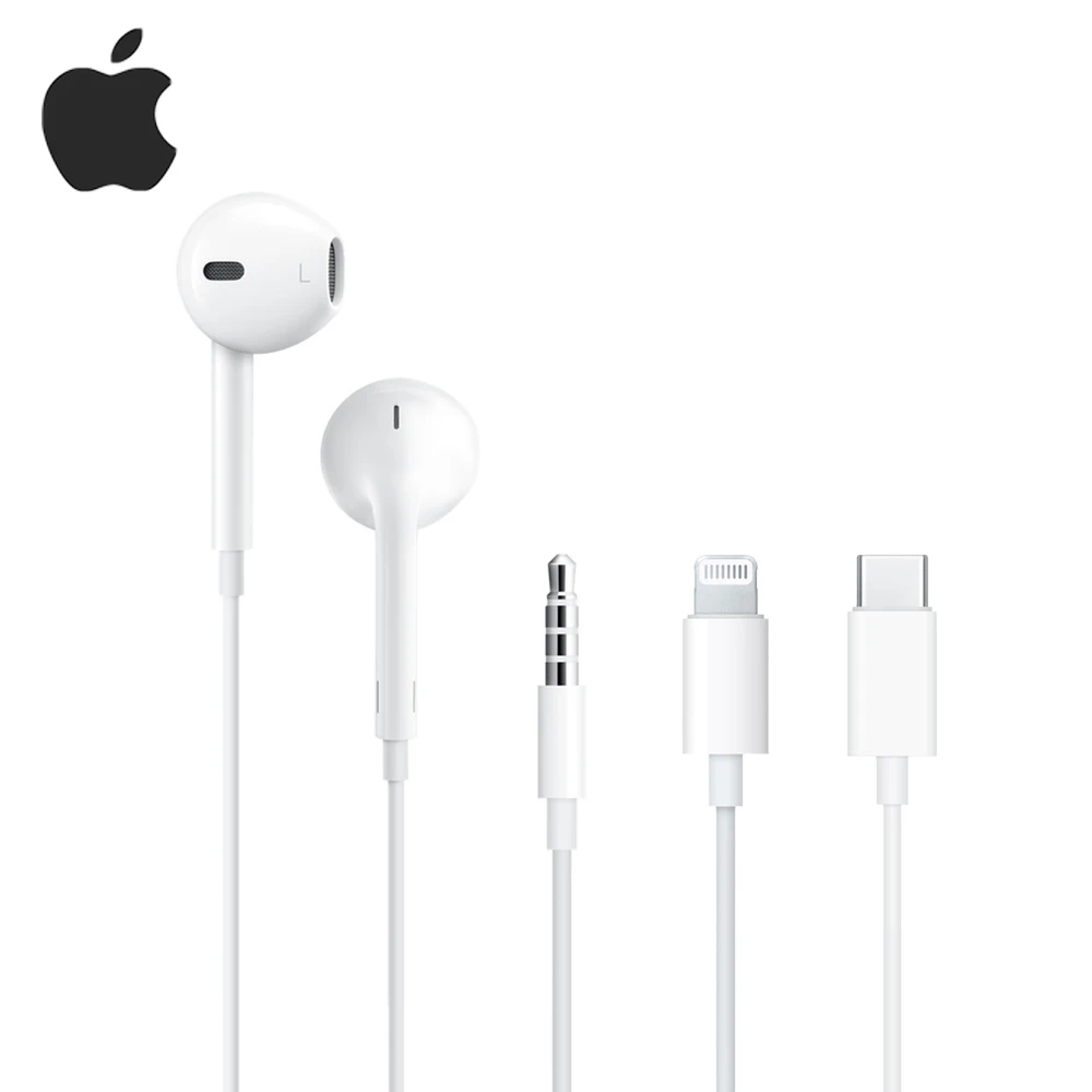 Écouteurs Apple EarPods avec connecteur pluie, écouteurs filaires USB-C ou 3.5 pour iPhone avec contrôle de la musique, appels téléphoniques, volume