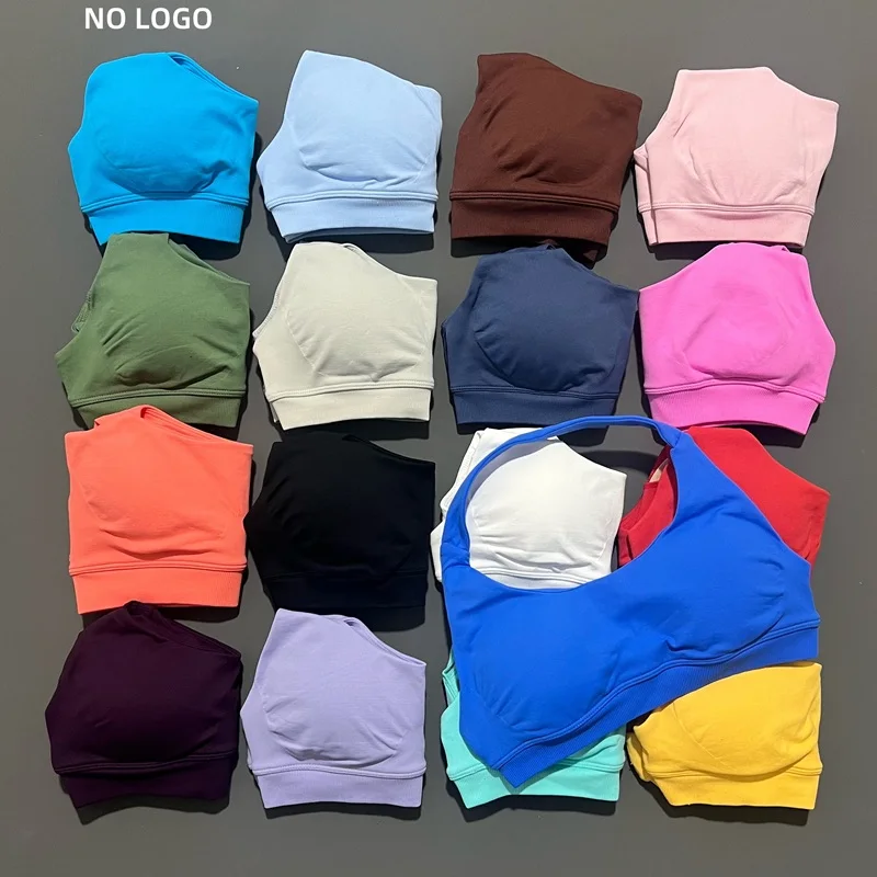 

HISTELLO Impact Sports Bra Women Seamless Halter Top High Support Push-up Open Back Gym Wear Fitness Bras Yoga Workout Underwea