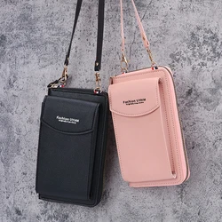 Girl Women Wallet Shoulder Mini Leather Bags Straps Mobile Phone Big Card Holders Wallet Handbag Money Pockets Girls Small Bags