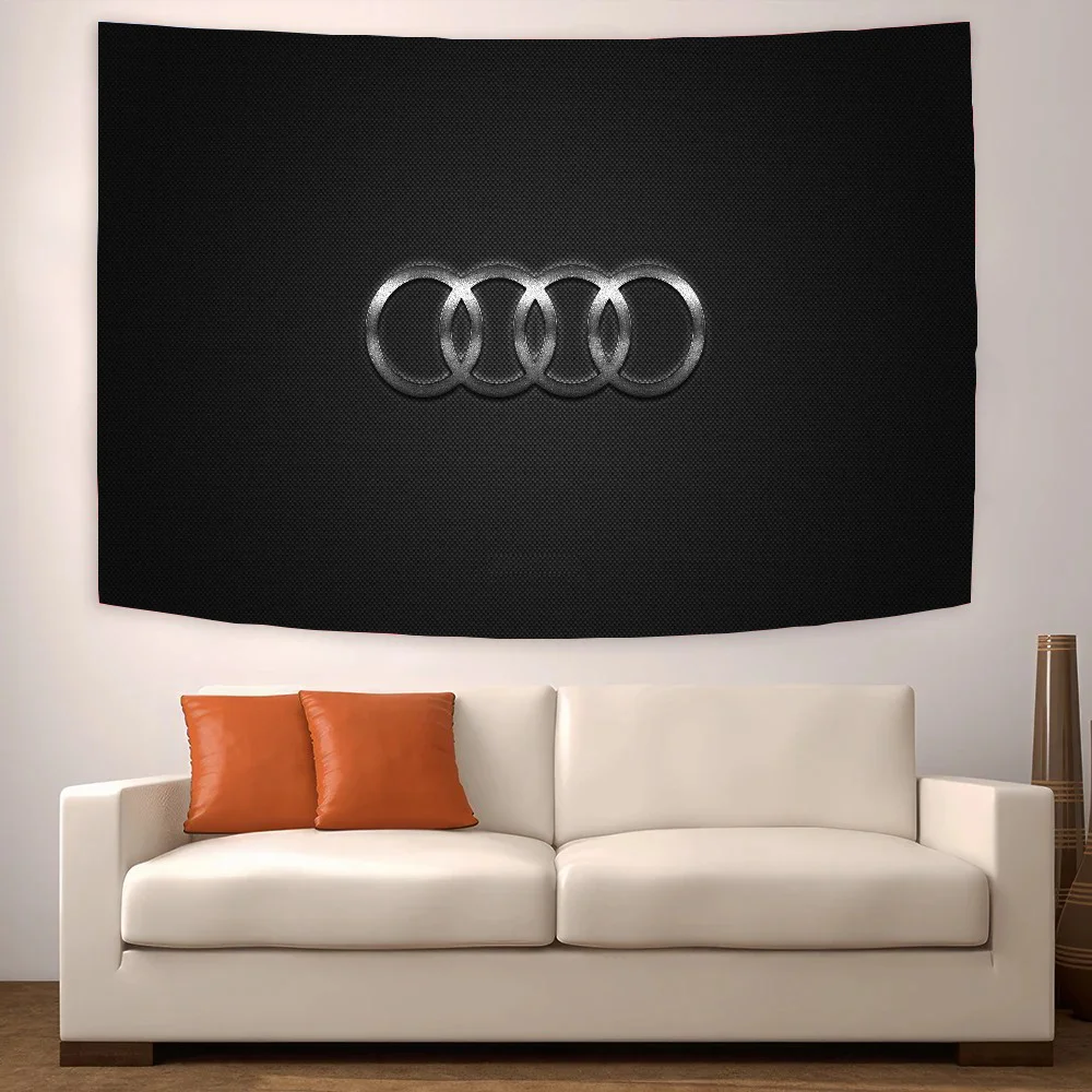 A-audi Logo Garage Flag to Hang Decorative Flags for Rooms Flags and Banners Outdoor Decorations Home Garden Decor Custom Car