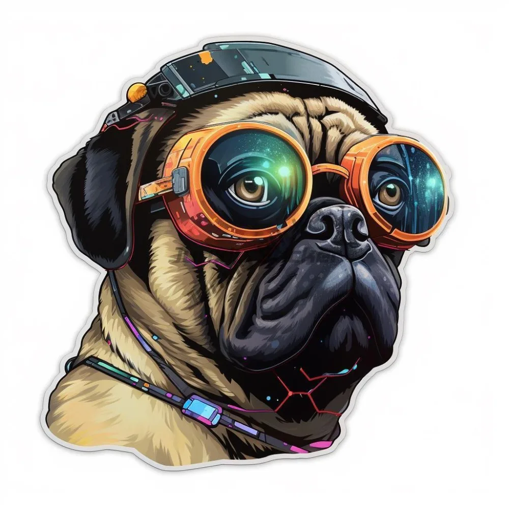 

Pug Dog Vinyl Decal Sticker for Car, Laptop, Tumbler and More Windows Windshield Bumper Anti Scratch Exterior Decal
