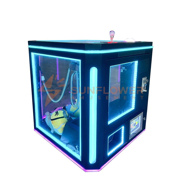 Cube Crane Claw Games Coin Operated Machine Indoor Plush Toy Catcher Amusement Games for Sale