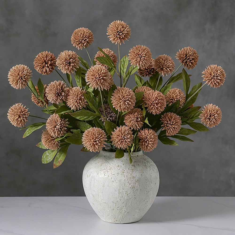 4-köpfige künstliche Gänseblümchen-Seidenblumen, 70 cm, künstlicher Blumenzweig für Heimdekoration, DIY-Esstisch-Deko-Accessoires – Detail 8