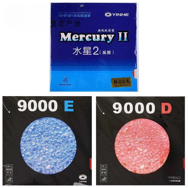 Original YINHE Mercury 2/ 9000E/D Table Tennis Rubber Sticky Quick Attack Loop pips-in Galaxy 9000D 9000E Yinhe ping pong sponge