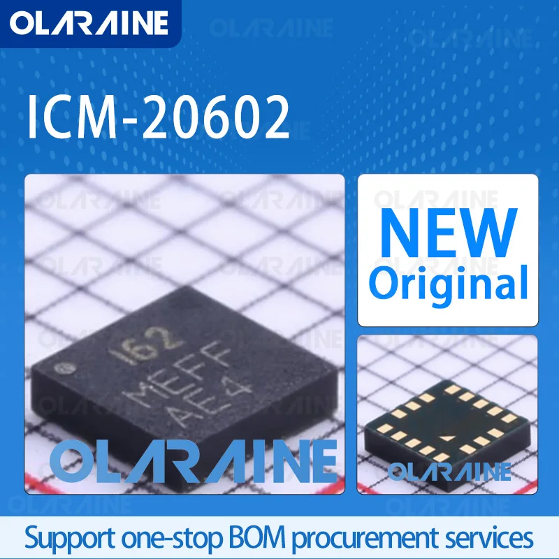 

1/5/10Pcs ICM-20602 LGA-16 original 100% new ic chip IMU - Inertial Measurement Unit I2C, SPI Voltage 3.45 V Current 2.79 mA