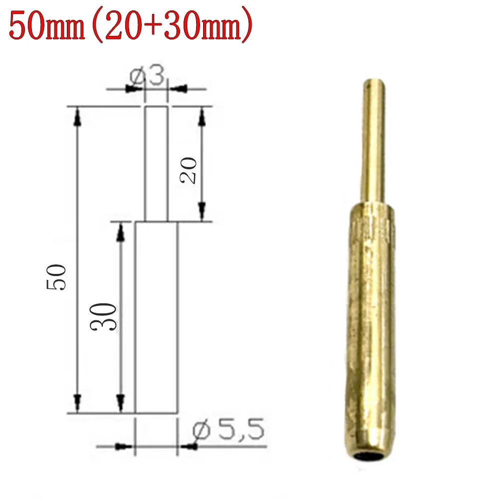 50 Stück 15-50 mm 5,5 mm Durchmesser Teleskop-Federstiftsonden, Positionierungs-Kupferstifte & Kupfernägel für Bakelit-Blisterversiegelungsformen – Detail 13