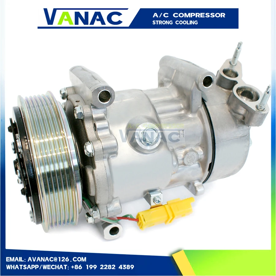 

SD7V16 AC 9646273380 9646273880 COMPRESOR For PEUGEOT 206 307 PARTNER Bipper 9639078180 6453FR 9655191580 9655191680 9684480480