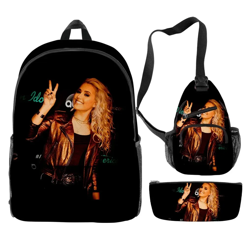 Gabby Barrett Merch 3 pçs/set Saco Escolar De Viagem Saco Lápis Crossbody Bagl Terno Para Crianças Aldult 2024