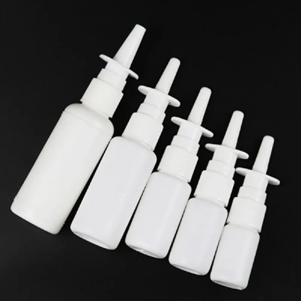 10ml,20ml,30ml,50ml Nasal Spray Bottles,Plastic White Medical Oral Sprayer Bottle,Empty Refillable Atomizer Container