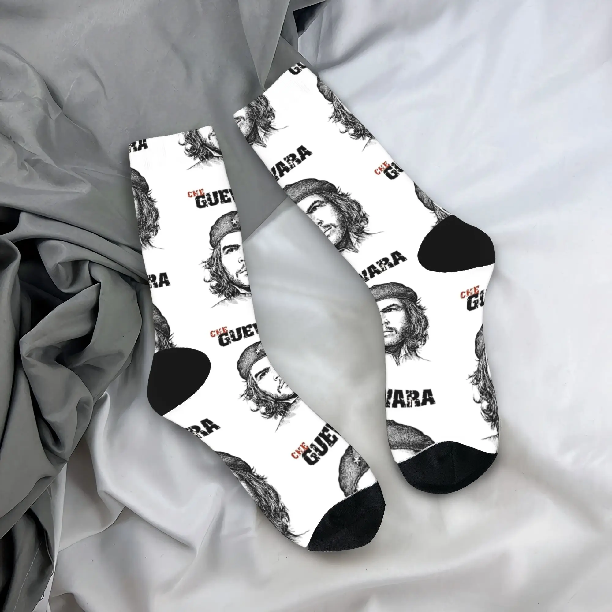 

Винтажные чулки Che Guevara Freedom Fighter, носки в стиле Харадзюку, мужские мягкие дышащие носки, весенние нескользящие носки на заказ для езды на велосипеде, подарок