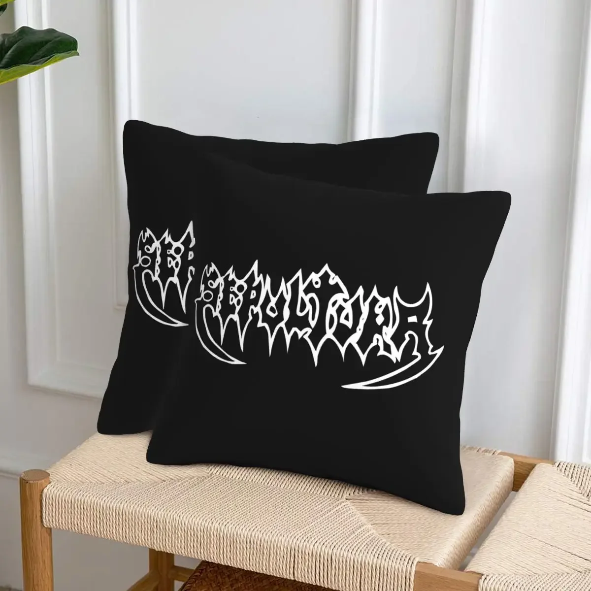 

Sepultura Slayer Death Metal 2 pcs Square Pillowcase Pillow Cover Cushion Zip Decorative Comfort Throw Pillow for Home Car