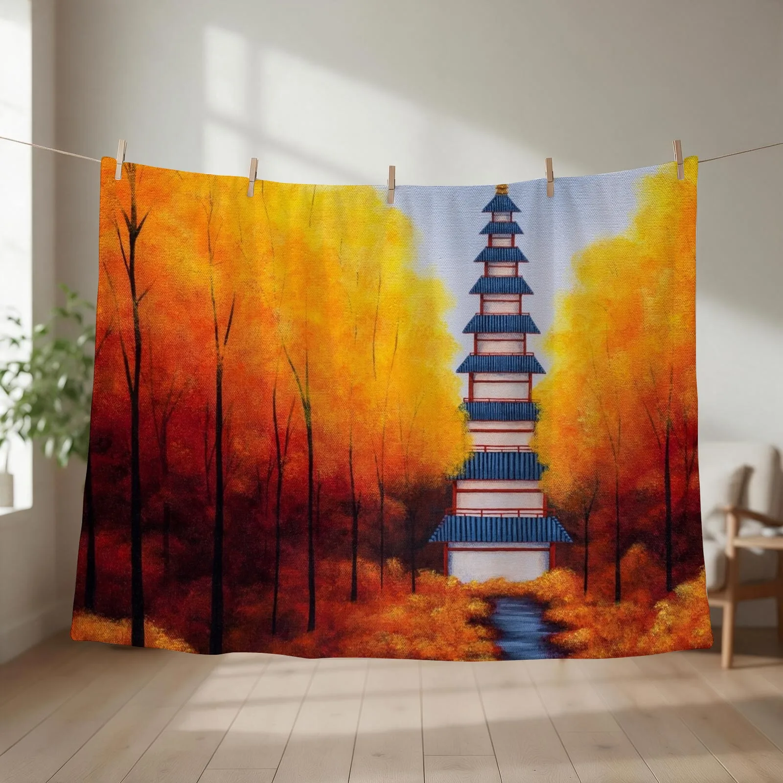 Bellchime Trail Throw Blanket Stuffeds Decoratives for babies blankets ands Blankets