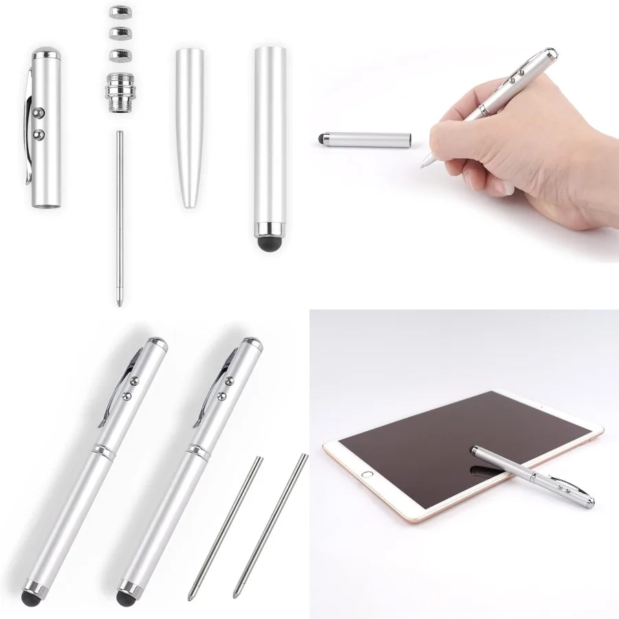 

Металлический многофункциональный стилус для сенсорного экрана с фонариком и белым светом и инфракрасным диапазоном Идеально подходит для ежедневного использования Creative Gi