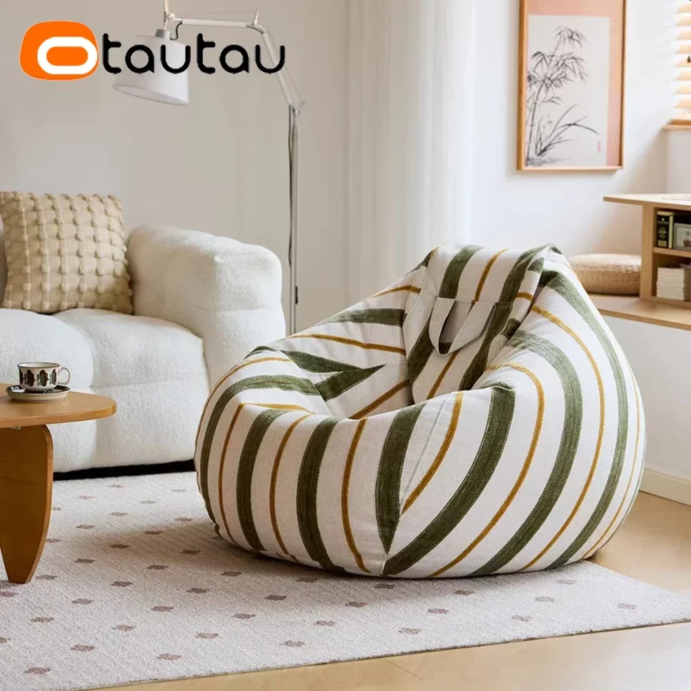 OTAUTAU Quality Cotton Linen Bean Bag Cover DD165【No Filler Inside! You Need To Buy Filler By Yourself !】 view 4
