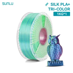 SUNLU Silk PLA Plus 3D Printer Filament 1KG/Spool 1.75mm ±0.02MM Pla+ Rabinbow Dual/Triple Colors 3D Prting Filaments Rapid ship