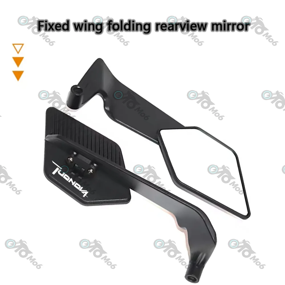 Track Certified Wide-angle Motorcycle Fixed Wind Wing Rearview Mirror For Tuono V4 1100  SHIYER SRMAX