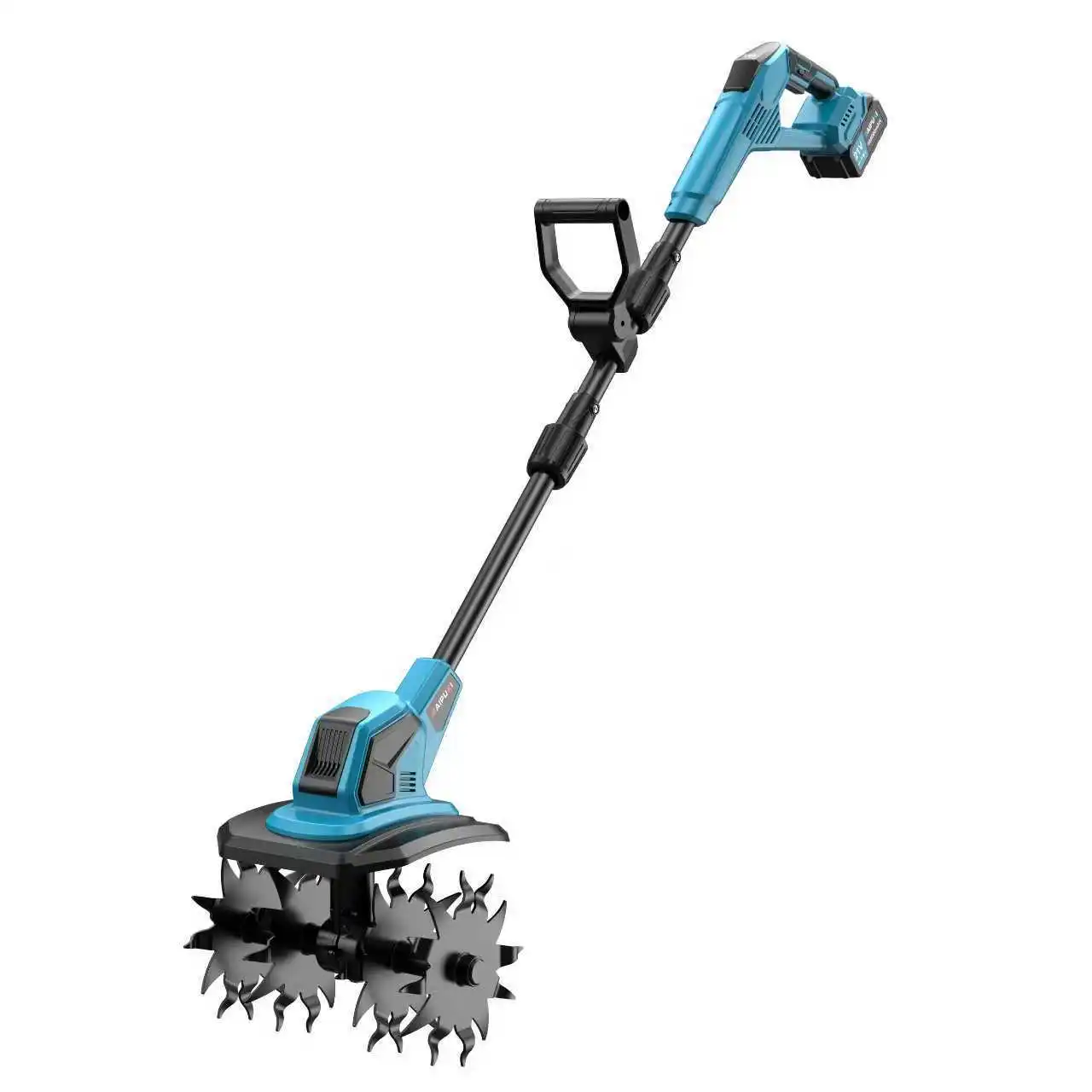 Custom Removable Lithium-ion Micro-tiller Retractable Foldable Ripper Electric Soil Wheel High-power 1200W Garden Weeding Machin