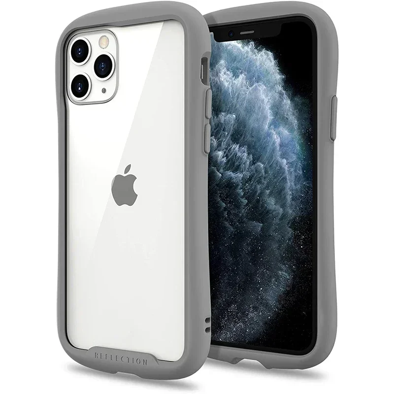 Bumper iFace Reflection Phone Case For iPhone 15 11 Pro 14 12 13 Mini 8 XR XS Max Shockproof Hybrid Clear Acryl Protection Cover