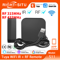 Tuya Smart RF IR Remote Control 315MHz 433MHz WiFi Version for Smart Home for AC ALL TV Support SmartLife Yandex Alexa