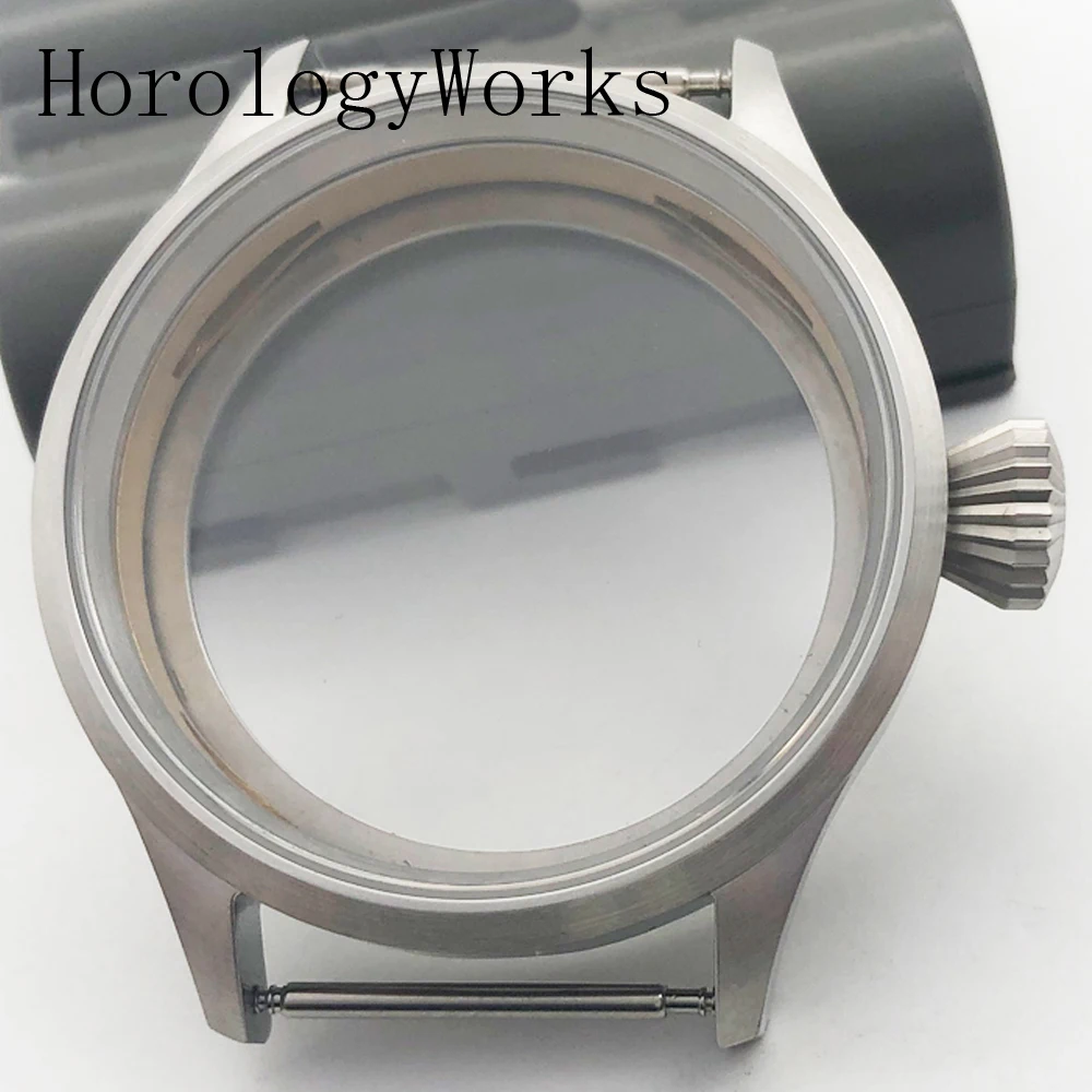 43mm Edelstahlgehäuse Saphirglas Passend für ETA6497/6498 ST3600/3620 Uhrwerk Schwarz Silber Uhrenteile