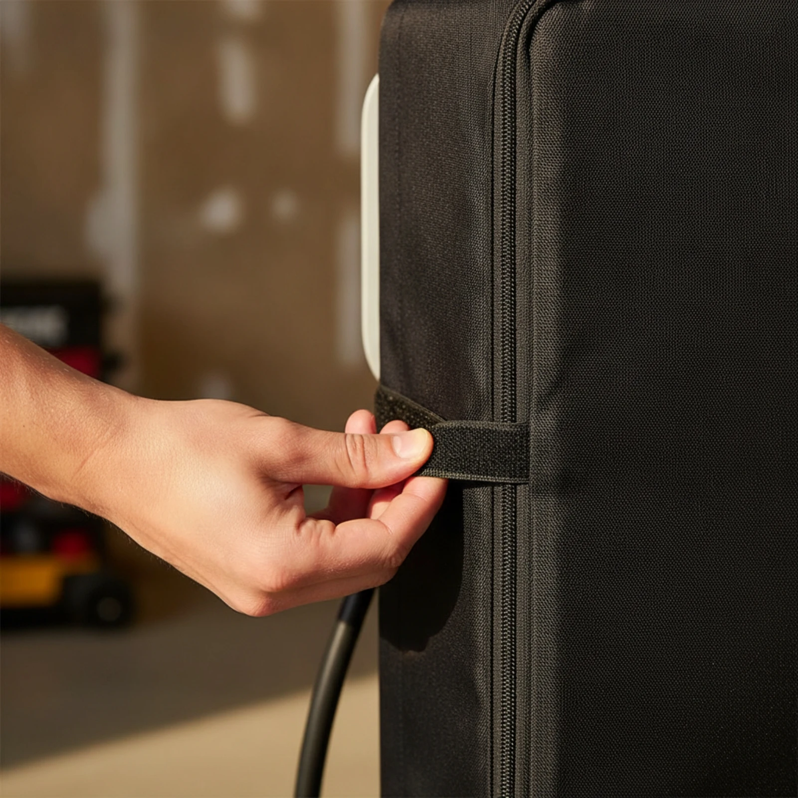 Ev Charger Cover with Straps Outdoor Charging Station Cover with Zipper Dustproof Heavy-Duty for Driveways, Garages