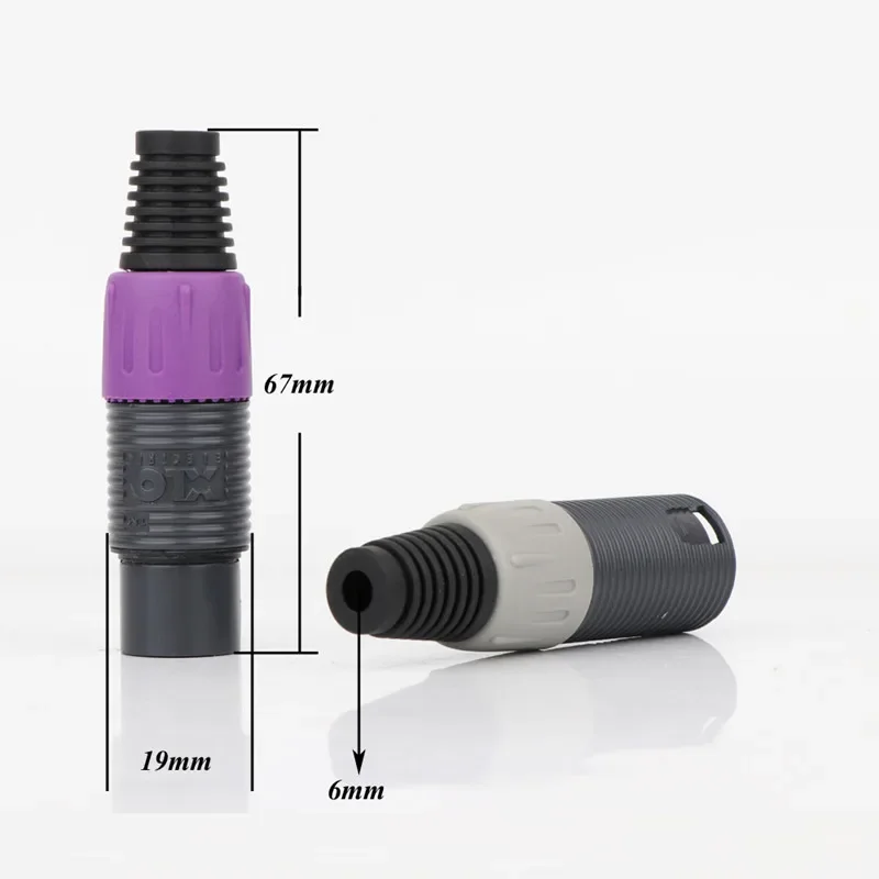 Conector de Cable de Audio HiFi, 4 piezas, chapado en oro, 3 pines, XLR