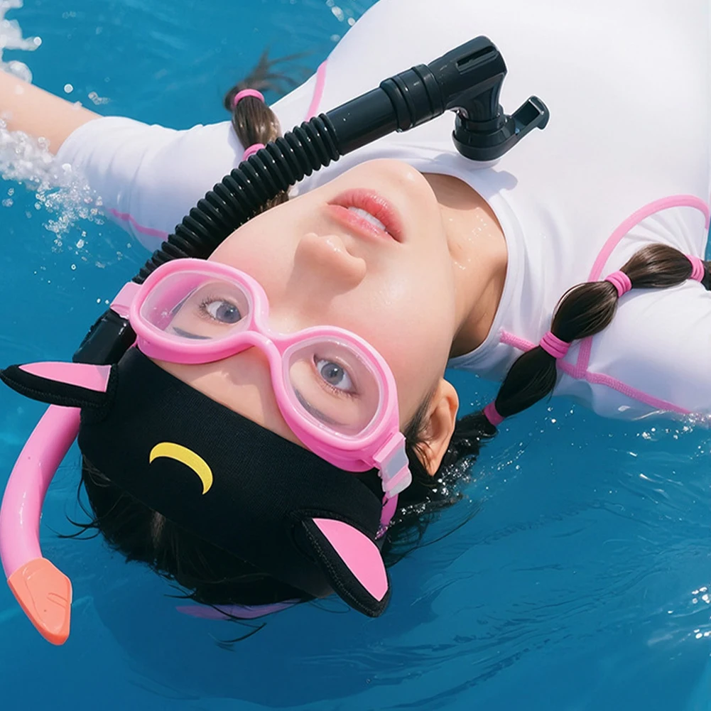 آذان القط 3 مللي متر النيوبرين الغوص عقال قابل للتعديل الغوص هيرباند حماية الشعر الفرقة الكرتون الغوص هود للبالغين الغوص #1