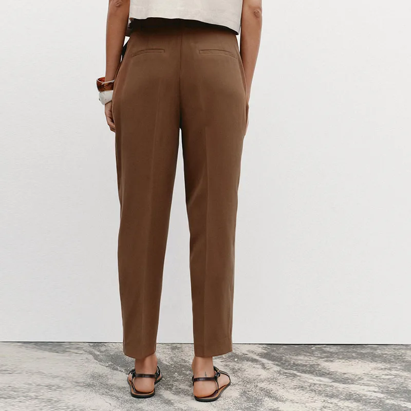 New Summer Women's High Waist Casual Pants with Belt Drapey Straight Leg Trousers Ele Ladies Commute Sle Faionable