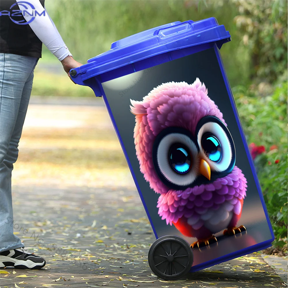 Cute Mouse Trash Can Sticker Self Adhesive Removable Animal Wall Sticker Kitchen Trash Can Decorative Decal Home Art Decoratio view 4
