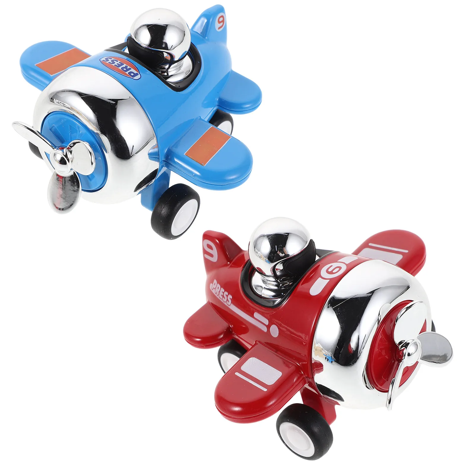 2Pcs Pull Back Airplane Alloy Mini Aircraft for Kids Boys Playset Birthday Favors Classroom Prizes Party Fillers