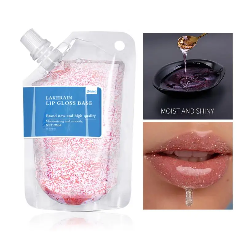 Lakerain-Base de brillo de labios, Aceite hidratante transparente, Material de Gel, lápiz labial líquido de negocios, 50/100/200ml