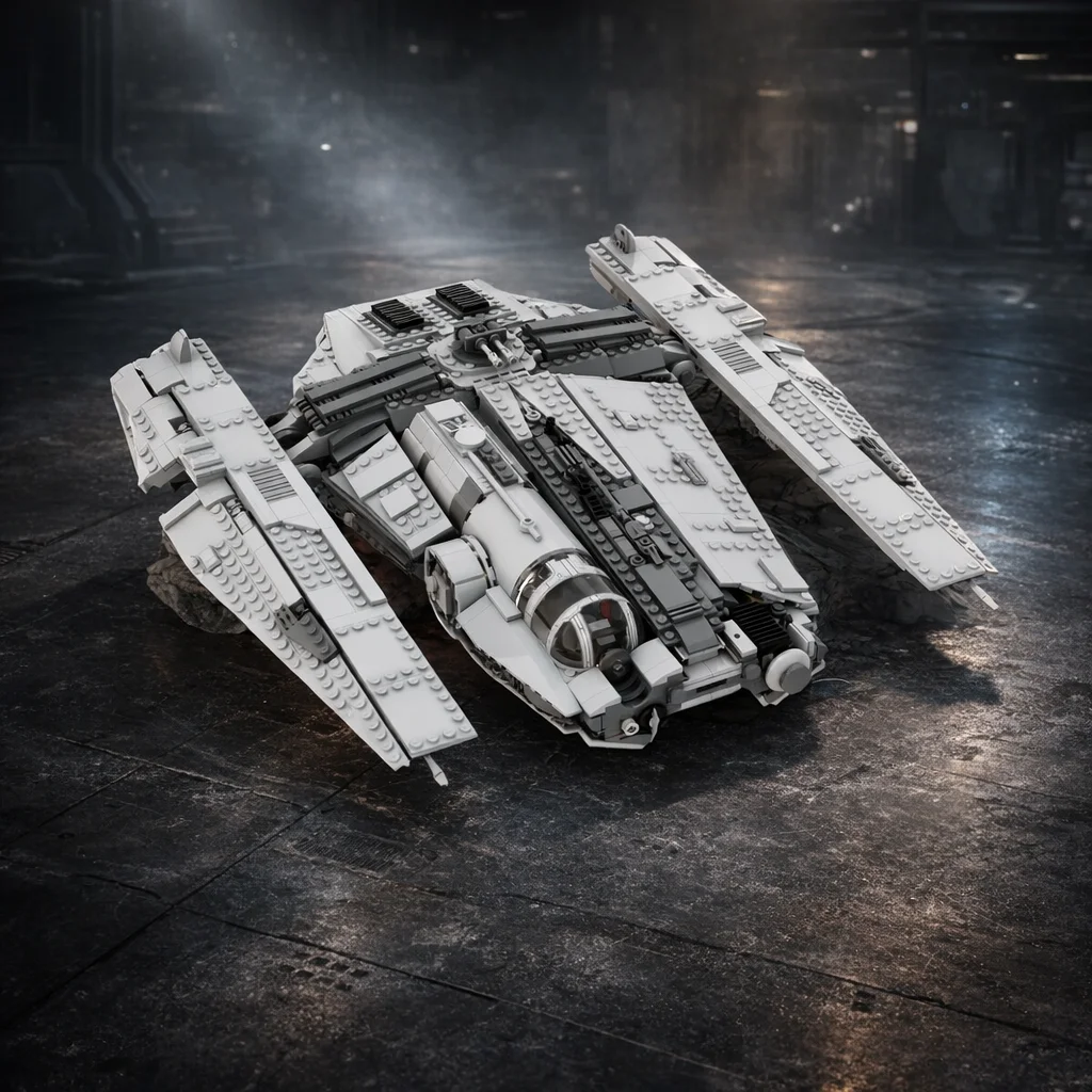 

Fondor Haulcraft Spaceship Building Blocks Galactic Hauler Starship Bricks Model For Adults Men Collection Ornament