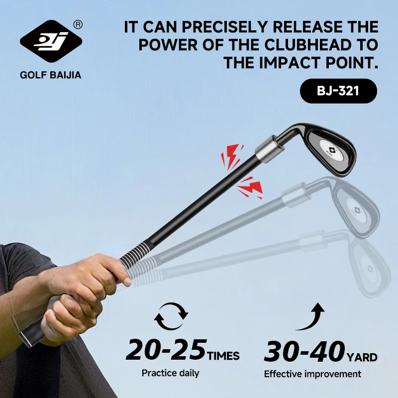 BAIJIA Blue Sound Swing Release Trainer, Golf Practice Aid, Indoor Rhythm Sound Practice Stick, Lightweight Durable Golf Swing