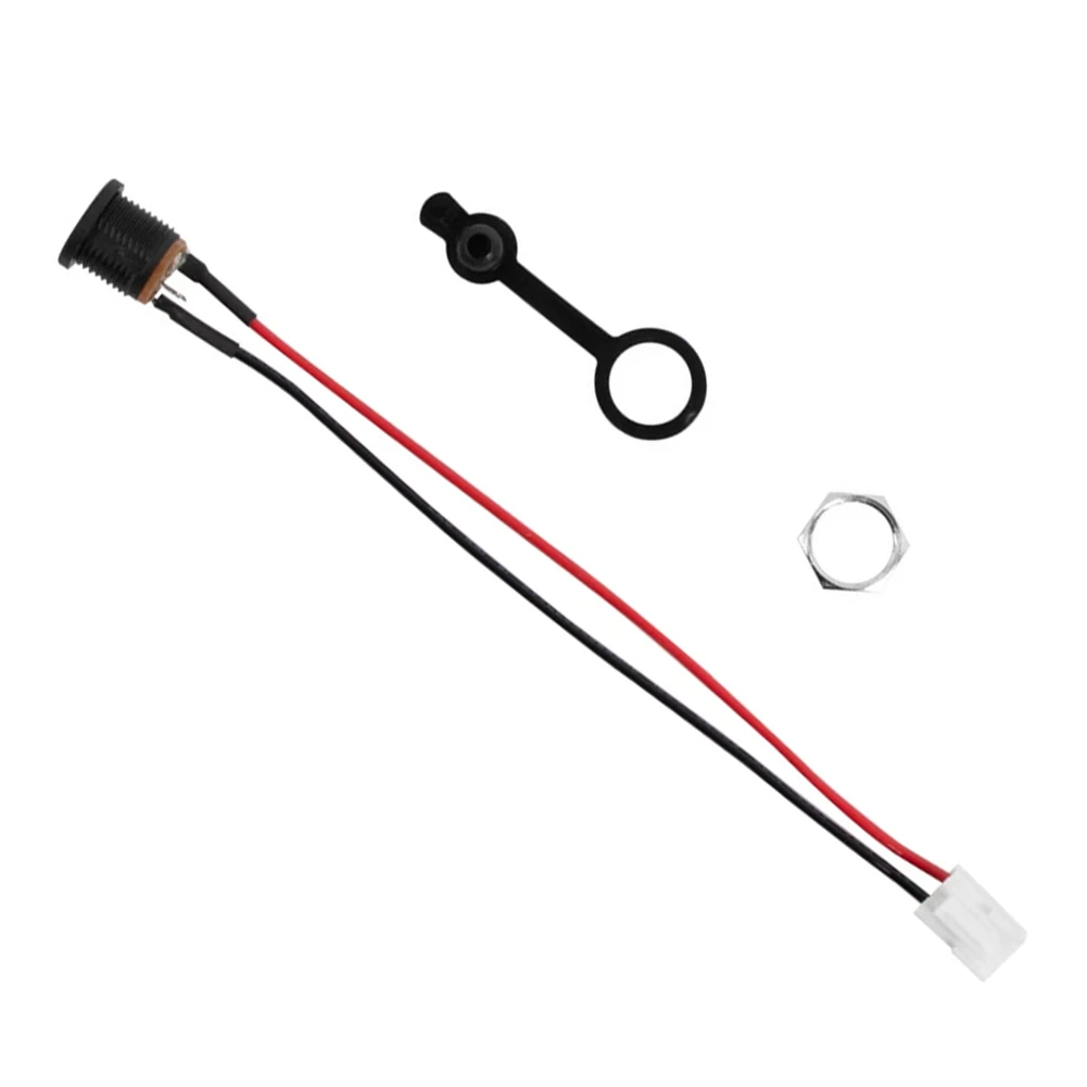 Panel Mounted DC2 1 Charging Port Connector for Electric Scooters and Bikes with Waterproof Cover 3 Piece Pack