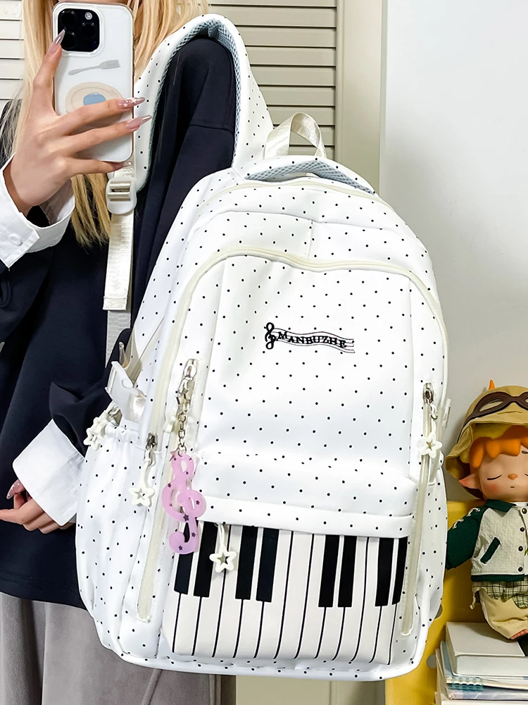 

Дизайн фортепиано для школьников средней школы 2018, женская сумка на двойное плечо для кампуса, водонепроницаемая нейлоновая внутренняя структура для 5-го поколения...