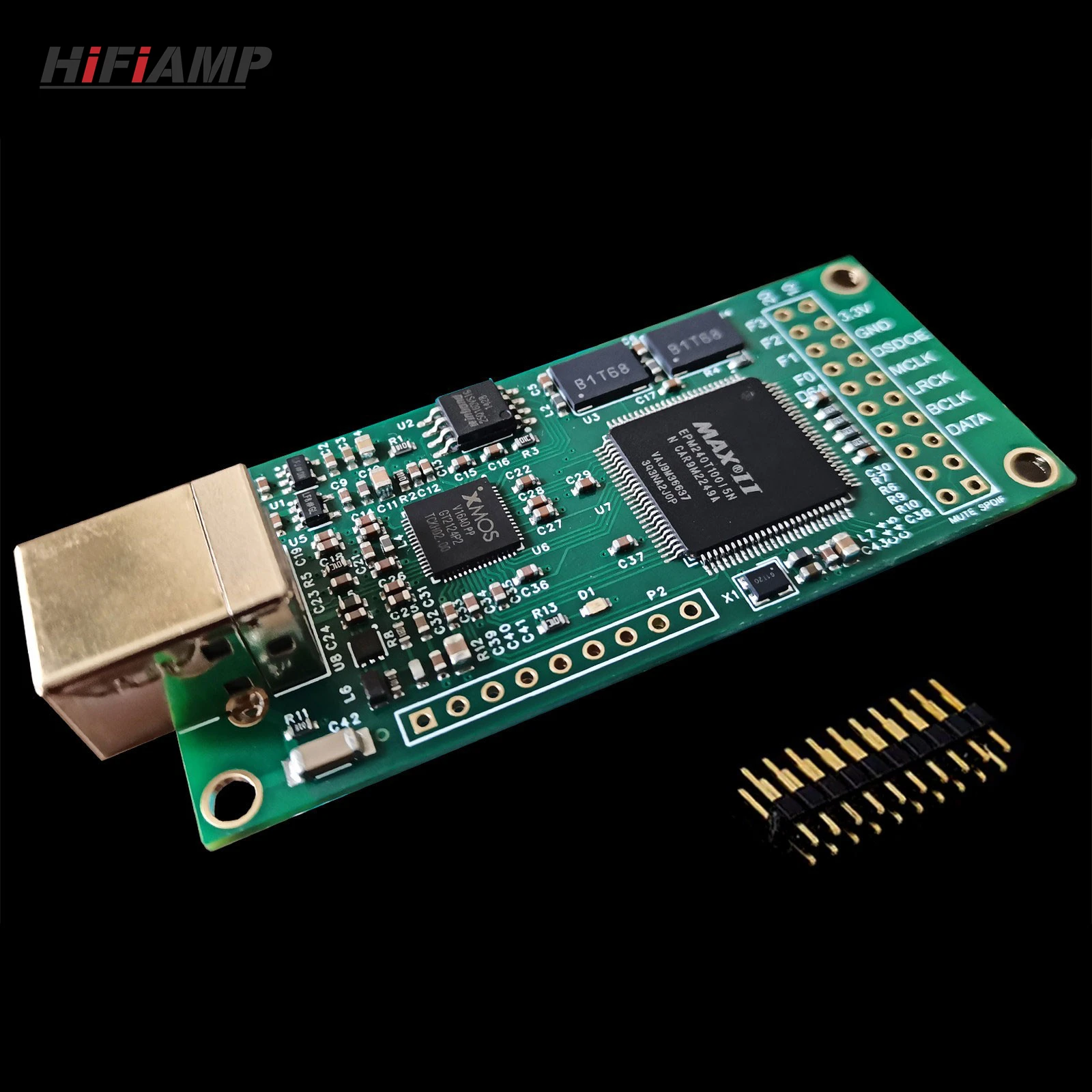 HiFiAMP USB Digital Interface Module XU316 + CPLD Logic Chip DSD512/PCM768 Support for WIN7/8/10 Compatible with Amanero