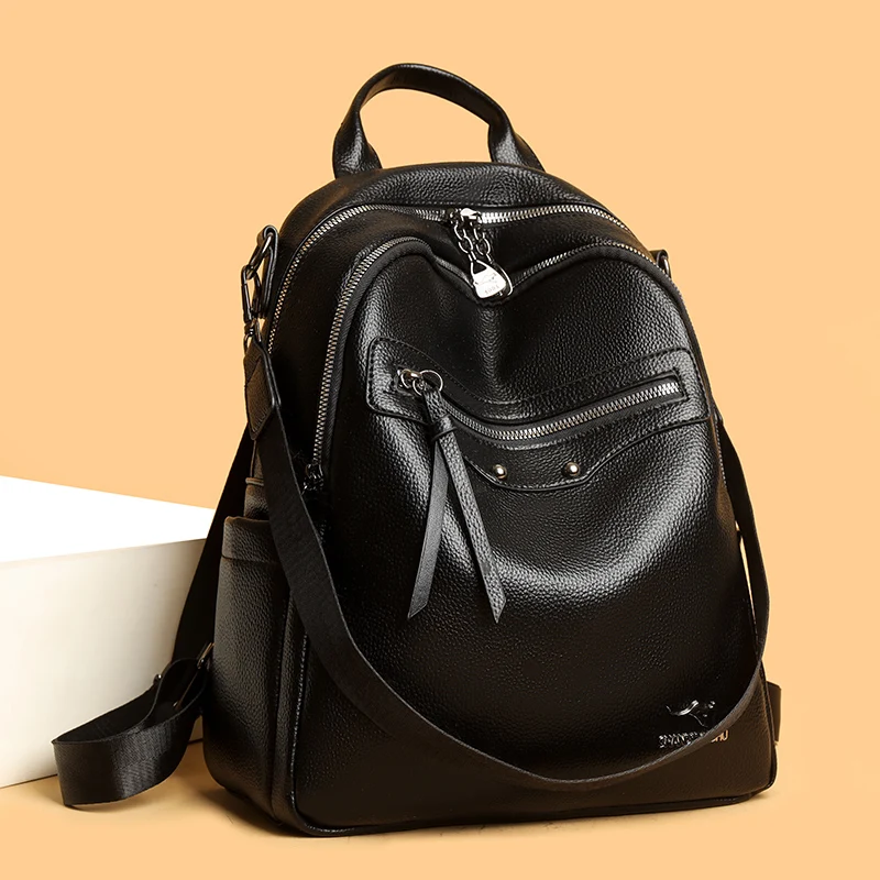 2026-new-fashion-pu-leather-backpack-for-women-soft-casual-tote-ladies-large-capacity-handbags-travel-work-commuting-daily-use