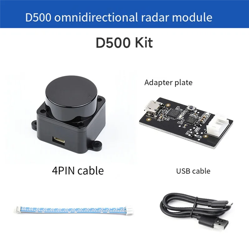 Black For DTOF Lidar LD19 Radar Kit 360° Ranging Radar Scanner Frequency 4500Hz Resistance TOF Flight Time Ranging Sensor-ELEC