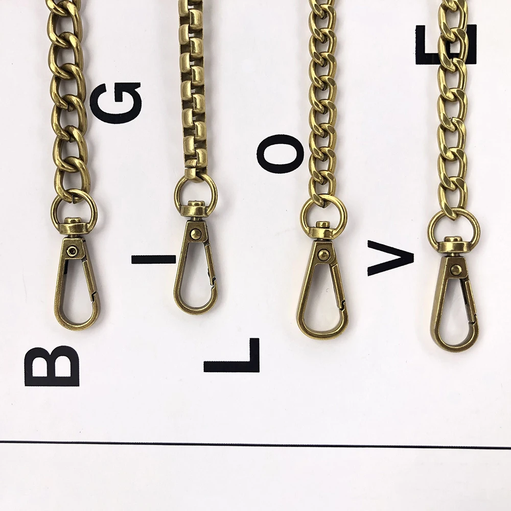 40-120cm Handbag Replacement Metal Wallet Chain Replaceable Chain Bronze Shoulder Bag Messenger Bag Chain Ladies Handbag