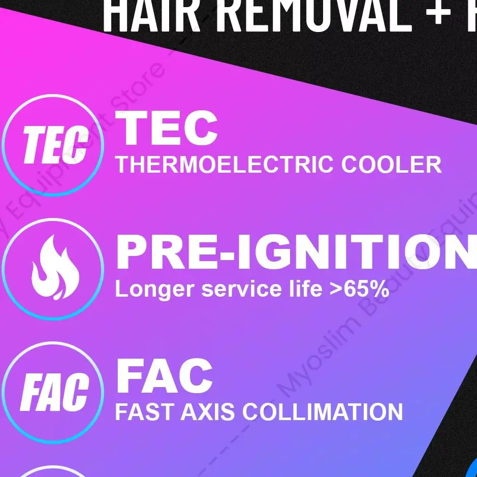 Portable 2in1 808 Diode Laser FAC 4 Wavelengths Hair Remover Picosecond Tattoo Removal Device Collimation Ice Point Cooling