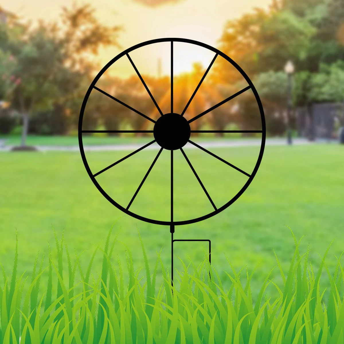 1PC Windmill Garden Decor for Outside Garden Stakes for Spring Decor Metal Yard Art for Outdoor Lawn Backyard Porch Decorations