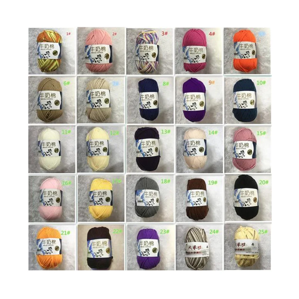 

50 G Cotton Crochet Milk Yarn Knitting Accessories for Crocheting Weave Orange Wool Office