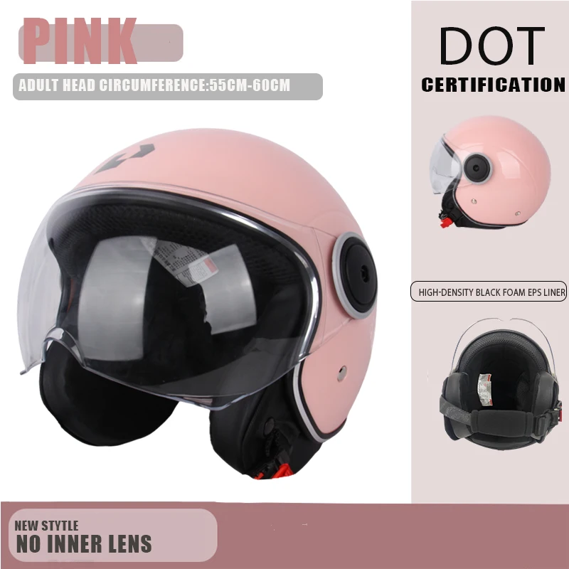 DOT gecertificeerde vintage open helm motorfiets open helm retro 3/4 helm cruise casco casque moto heren dames