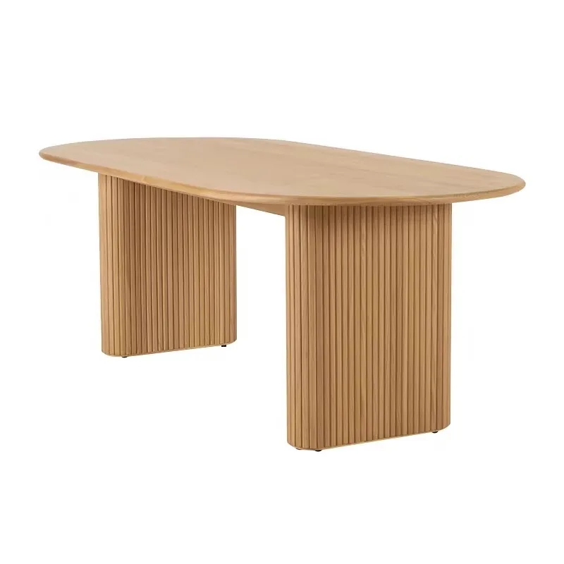 

Nordic solid wood dining table ash wood household small apartment Japanese simple log style dining table living room desk negoti