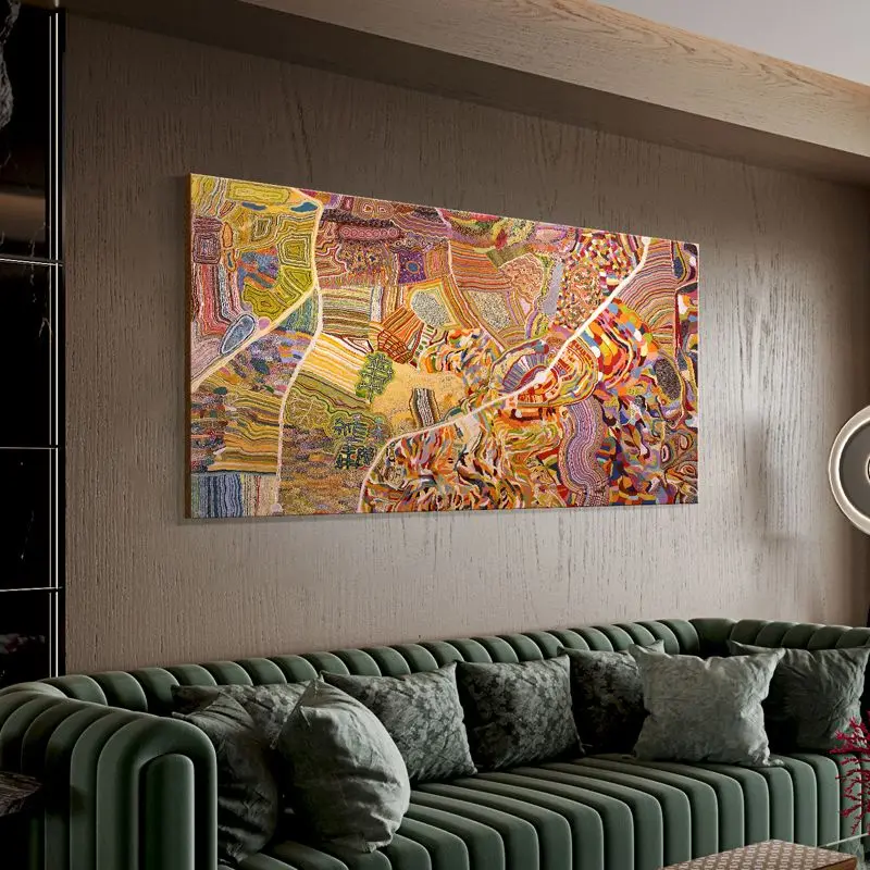 

Handmade sandstone painting three-dimensional restaurant decorative painting sofa bedside background hanging painting