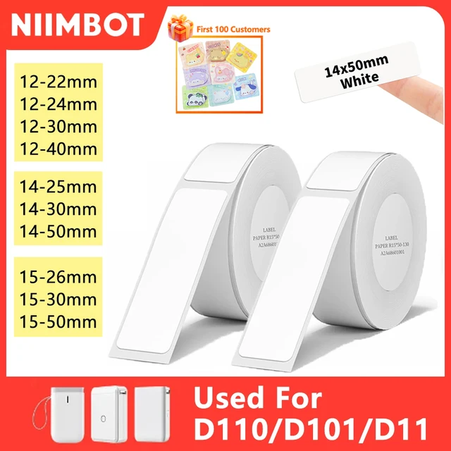 Niimbot 1 rolka D110 Mini przenośna drukarka termiczna biała naklejka wodoodporna papierowa etykieta samoprzylepna biała anty-olejowa dla D11 D101 D110
