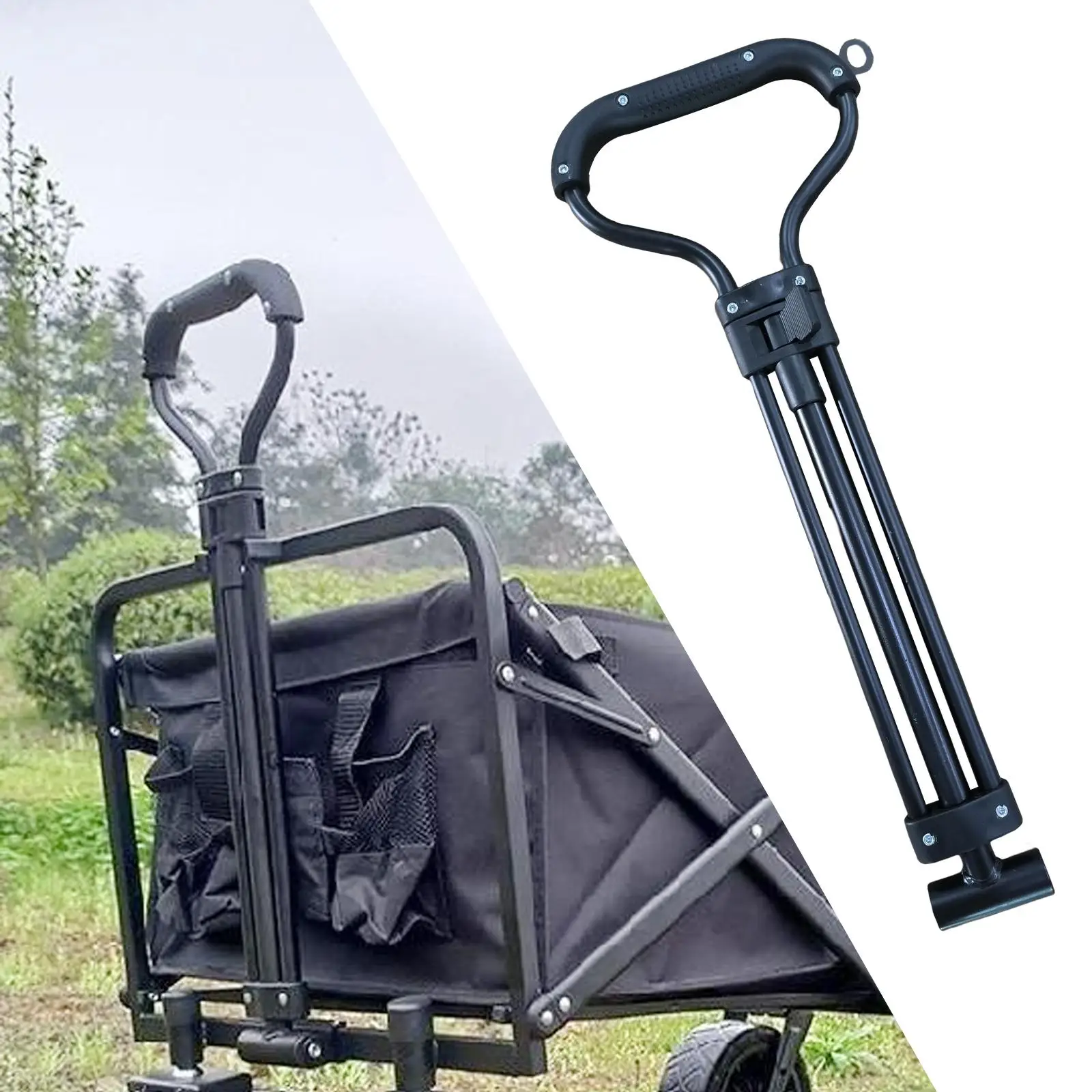 Pull Handle Accessories Parts Replacement for Utility Folding Wagon Cart Attachment Garden Outdoor Shopping Cart